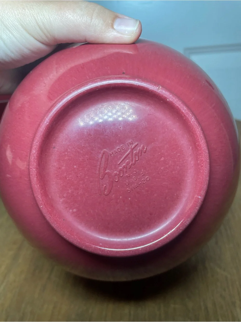 Vintage Boonton Ware Melamine Mixing Bowls Set of 2 Red 2Q USA-Rare